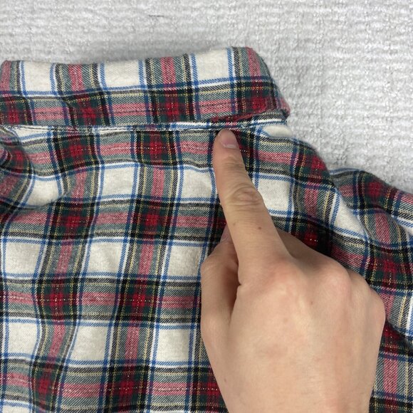 Lauren Ralph Lauren Plaid Cotton Shirt Dress Check Sz M Multicolor Retro - Picture 15 of 16